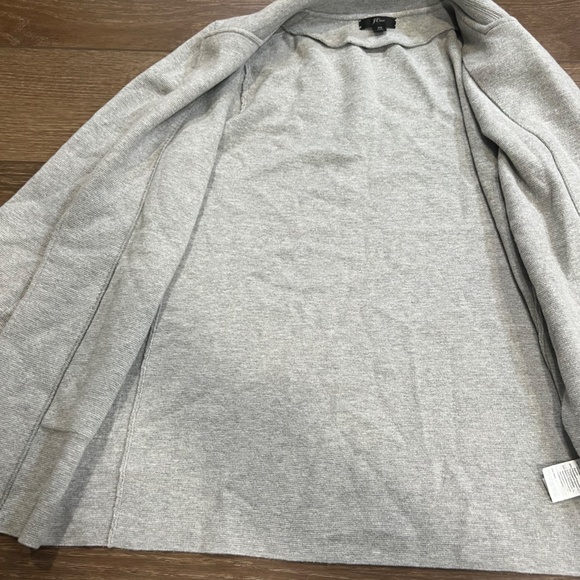 J. Crew Gray Merino Wool Sophie Open Front Sweater Blazer Cardigan XS - Picture 7 of 13